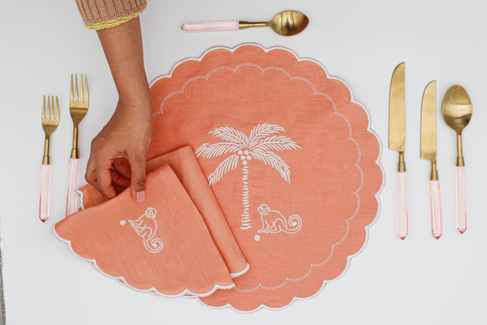 Sunset Hues Tableware — Warm Coral, Amber & Gold Dinnerware