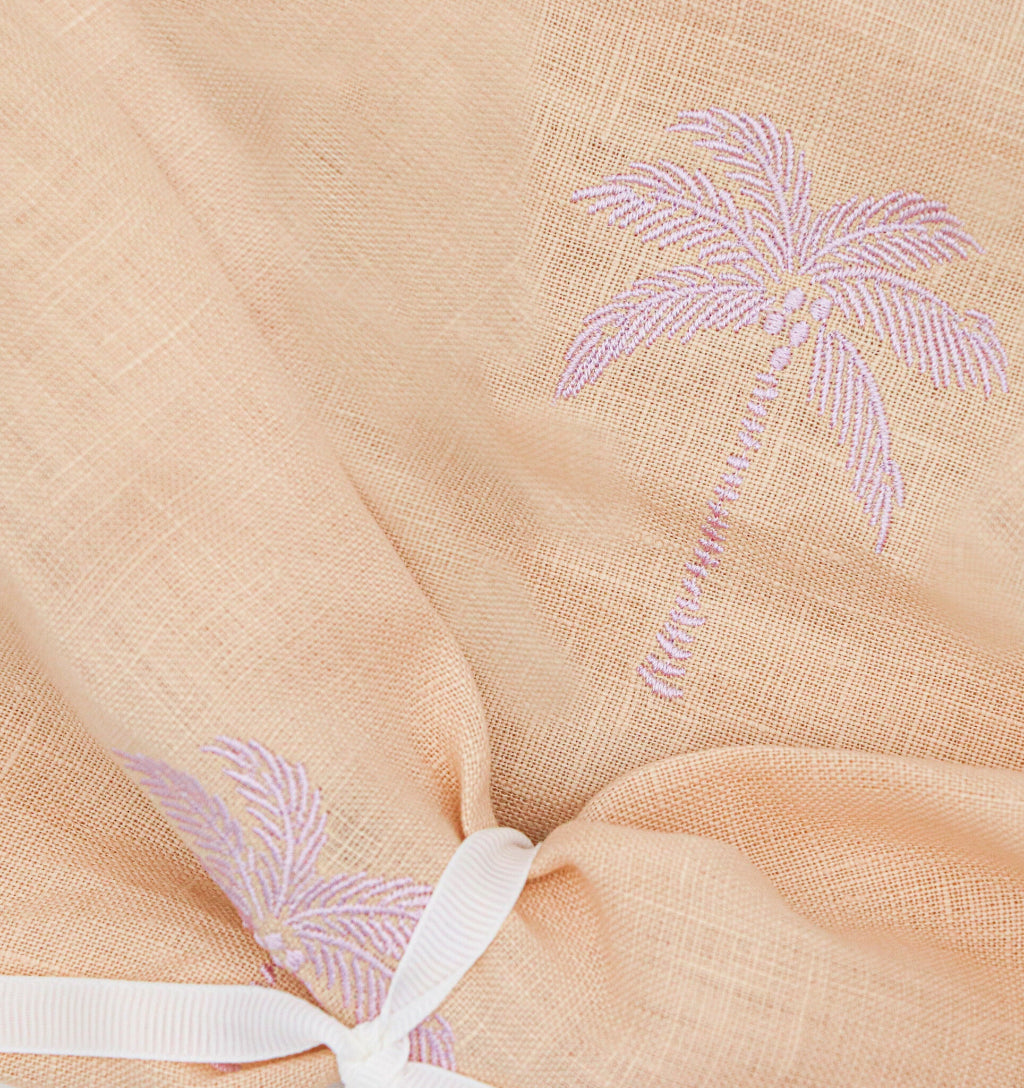 Blush Buttercream Napkin paired with Vintage Palm collection tableware for a complete place setting - Ro'Table NYC