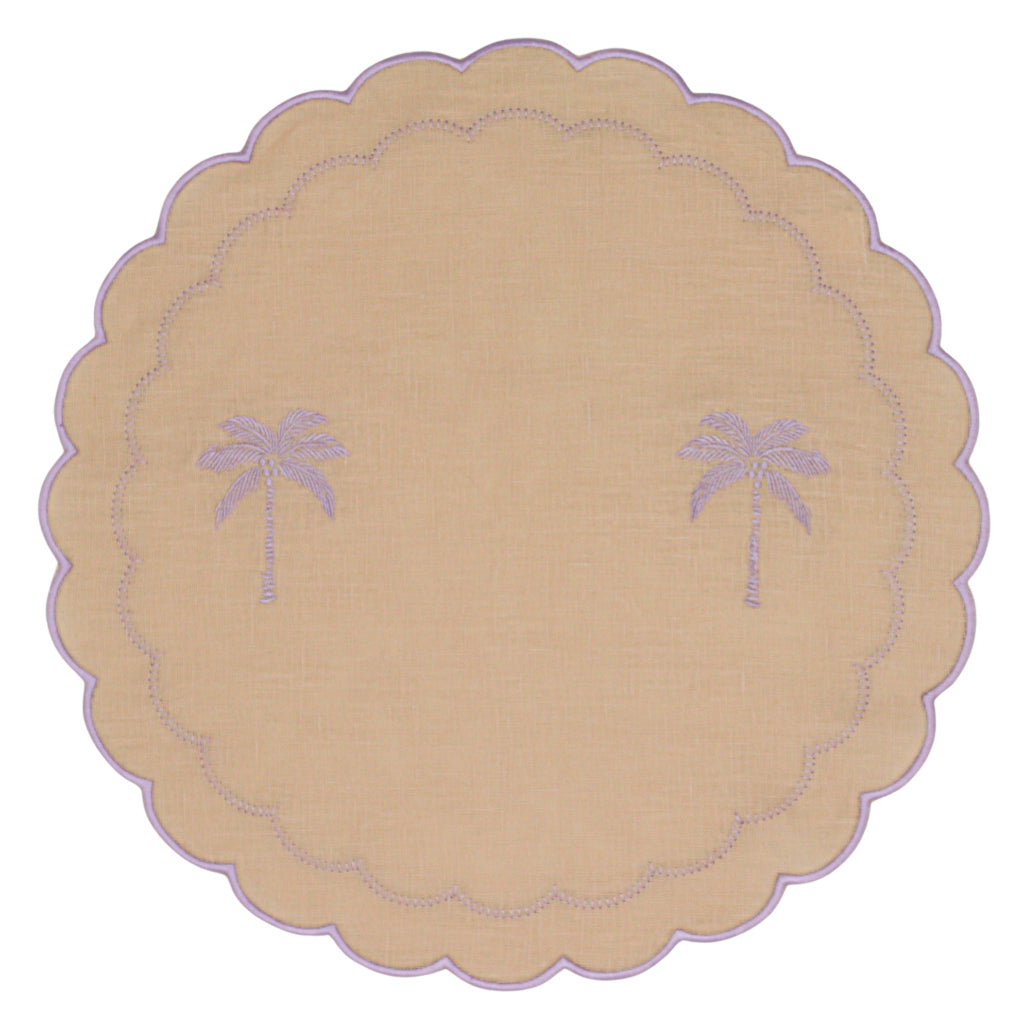 Blush Buttercream Placemat - luxury dinner placemat from Vintage Palm collection | Ro'Table NYC