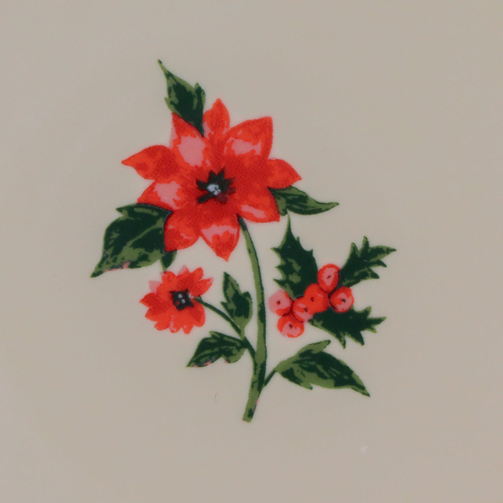 Fabled Flora Scalloped Starter Plate overhead view showing scalloped edge and decorative motif - Ro'Table NYC starter plate