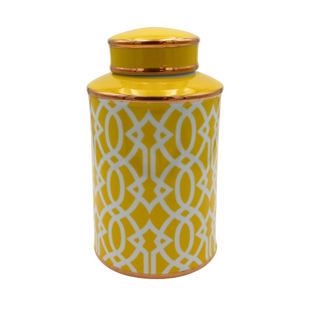 Honeycomb Ginger Jar arranged with complementary tableware and decor - Ro'Table NYC