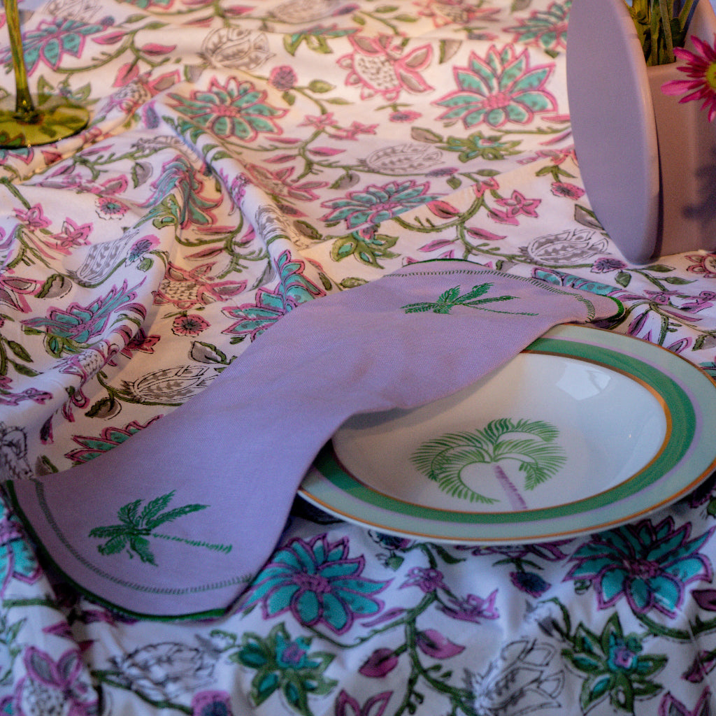 Jeweled Mirage Napkin styled in a curated Vintage Palm collection tablescape - Ro'Table NYC