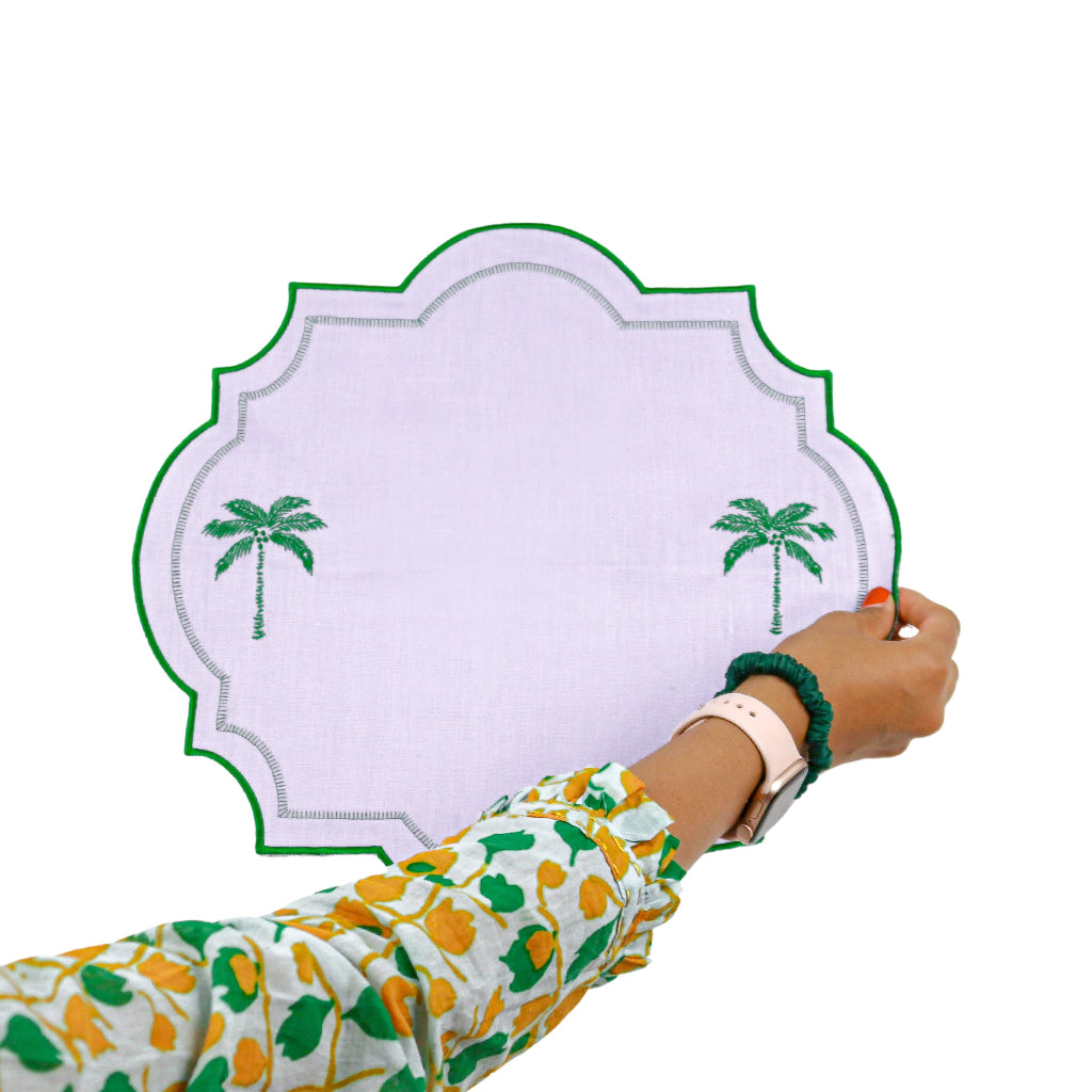 Jeweled Mirage Placemat displayed as a complete set for luxury entertaining - Ro'Table NYC