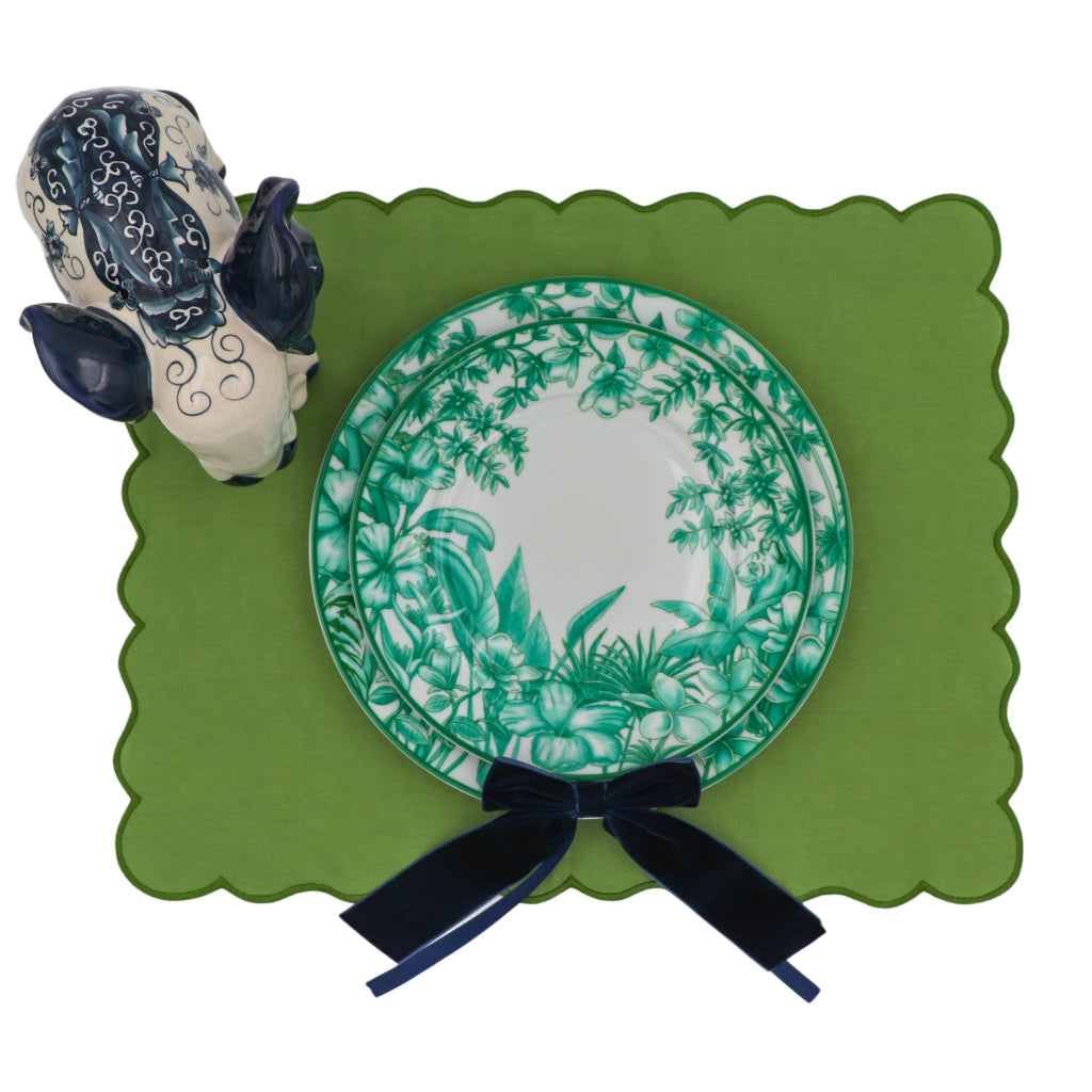 Blue Velvet Napkin Bow Tie in a warm dinner party setting - Ro'Table NYC