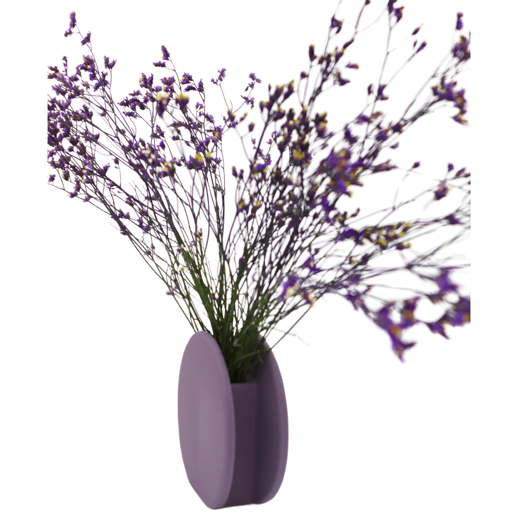 Lavender Macaroon Ceramic Vase - Pair side view highlighting artisan ceramic craftsmanship - Ro'Table NYC