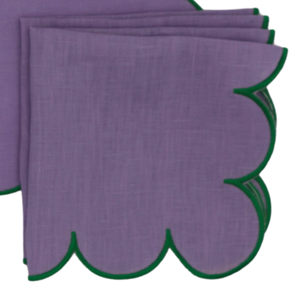 Lilac Adorned Napkin - linen napkin for elegant dinner parties | Ro'Table NYC