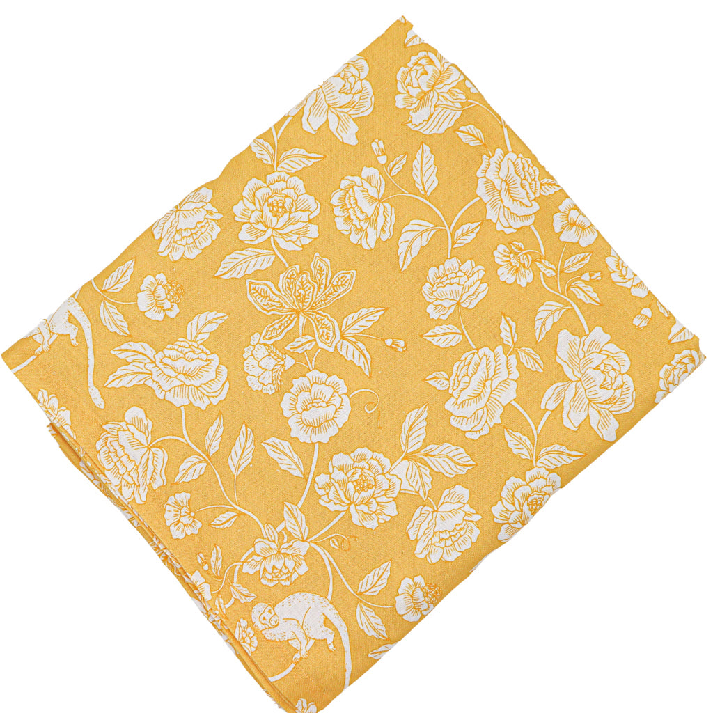 Marigold Flora Parlour Tablecloth - luxury table linen from Shimla Social collection | Ro'Table NYC