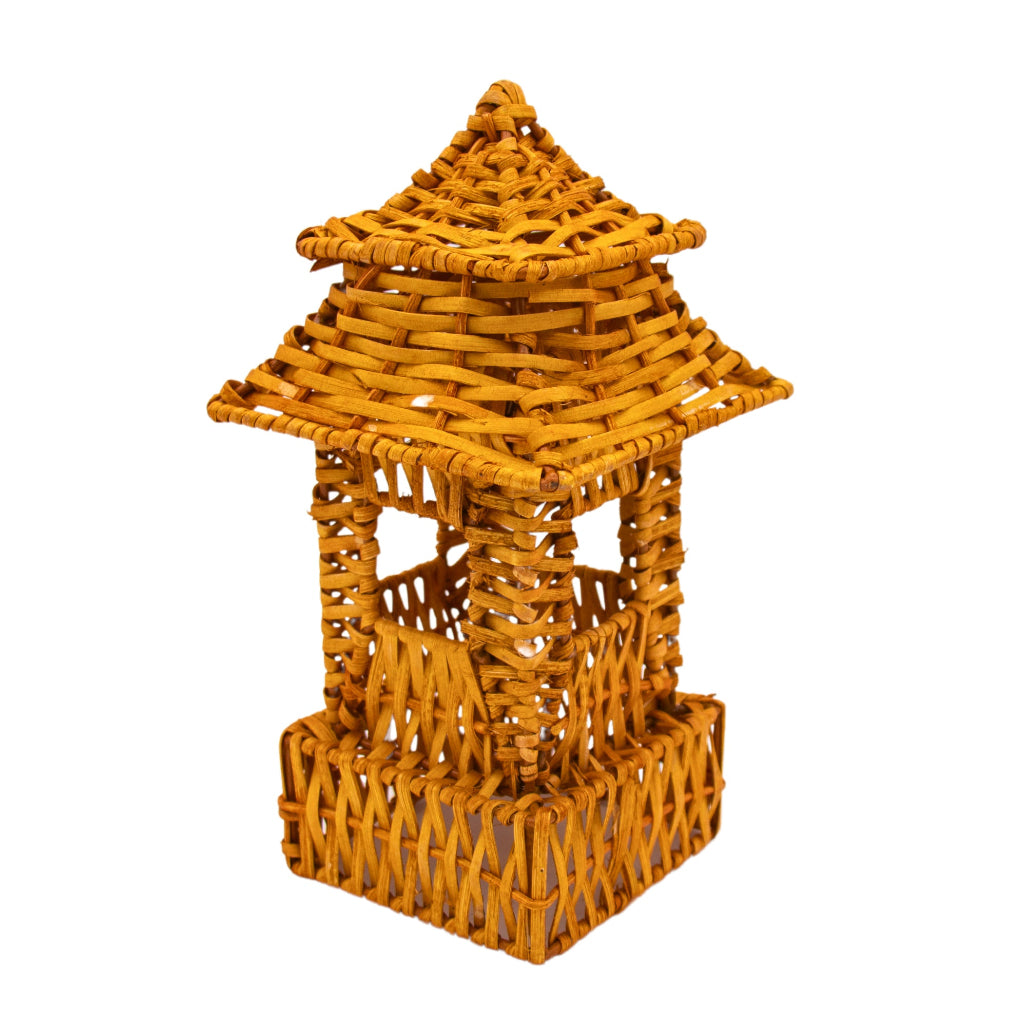 Natural Rattan Pagoda Lantern - 1 Small beautifully presented for gifting and entertaining - Ro'Table NYC