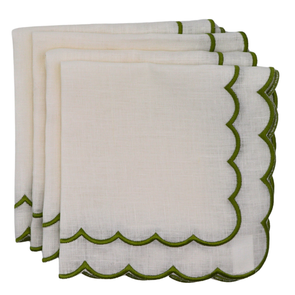 Olive Bloom Napkin - luxury cloth napkin from Cedric & Luca collection | Ro'Table NYC