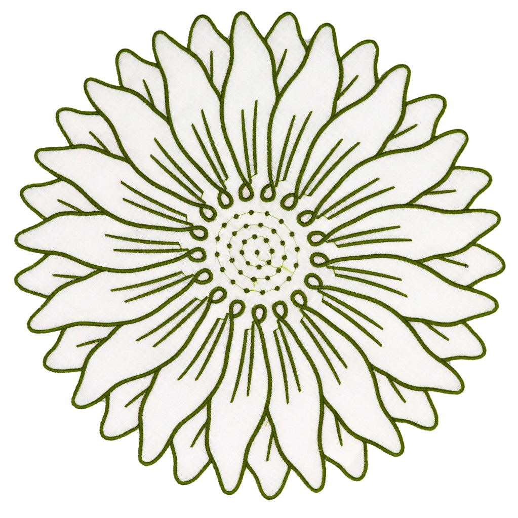 Olive Bloom Placemat - luxury dinner placemat from Cedric & Luca collection | Ro'Table NYC