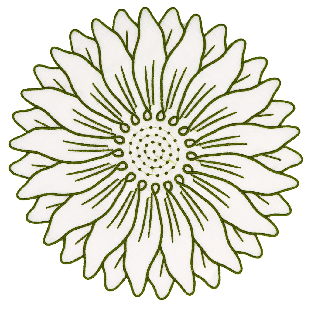 Olive Bloom Placemat - luxury dinner placemat from Cedric & Luca collection | Ro'Table NYC