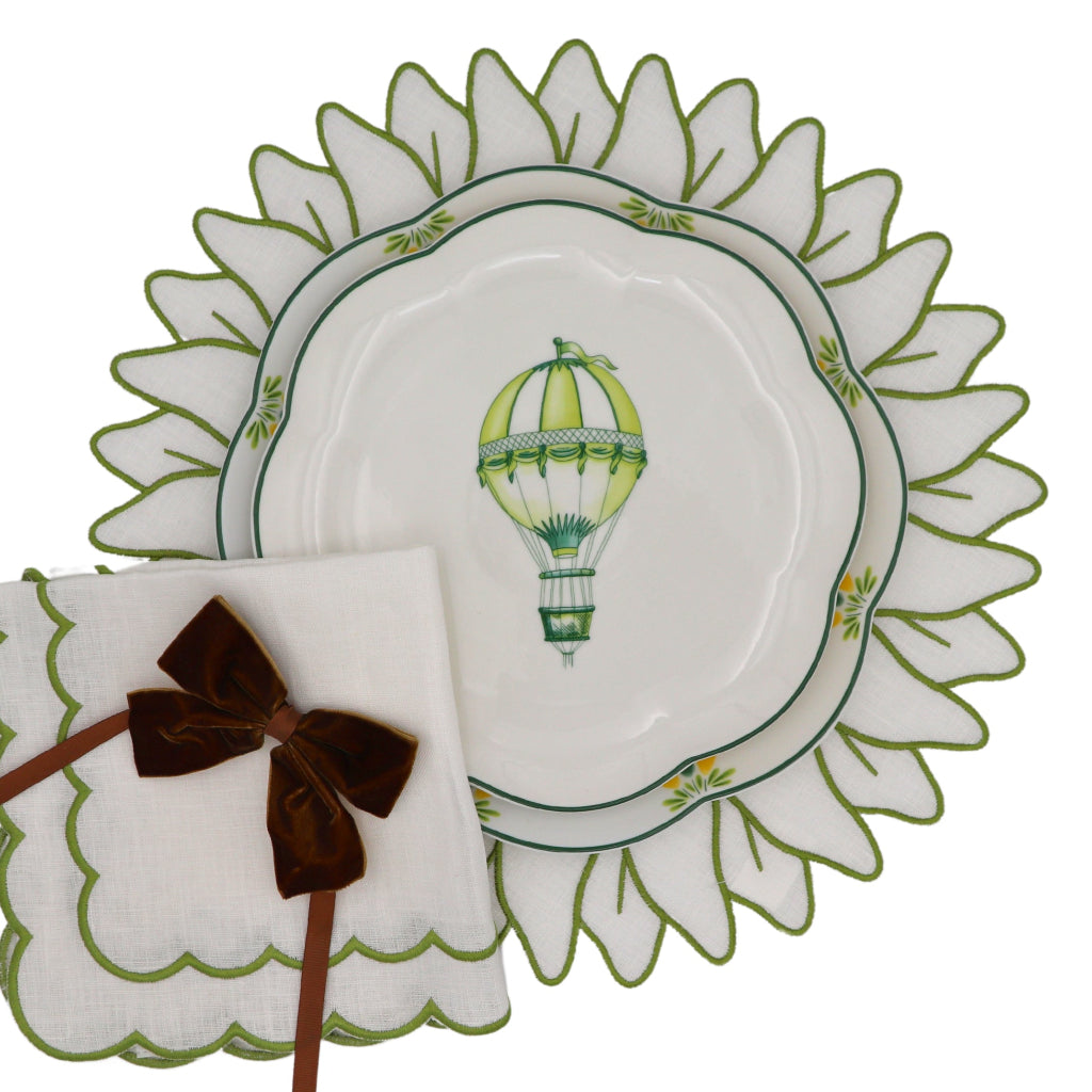 Olive Bloom Placemat beautifully presented for gifting and entertaining - Ro'Table NYC