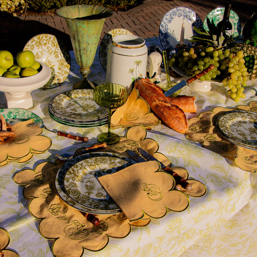 Pembroke Safari Starter Plate styled in a curated Shimla Social collection tablescape - Ro'Table NYC