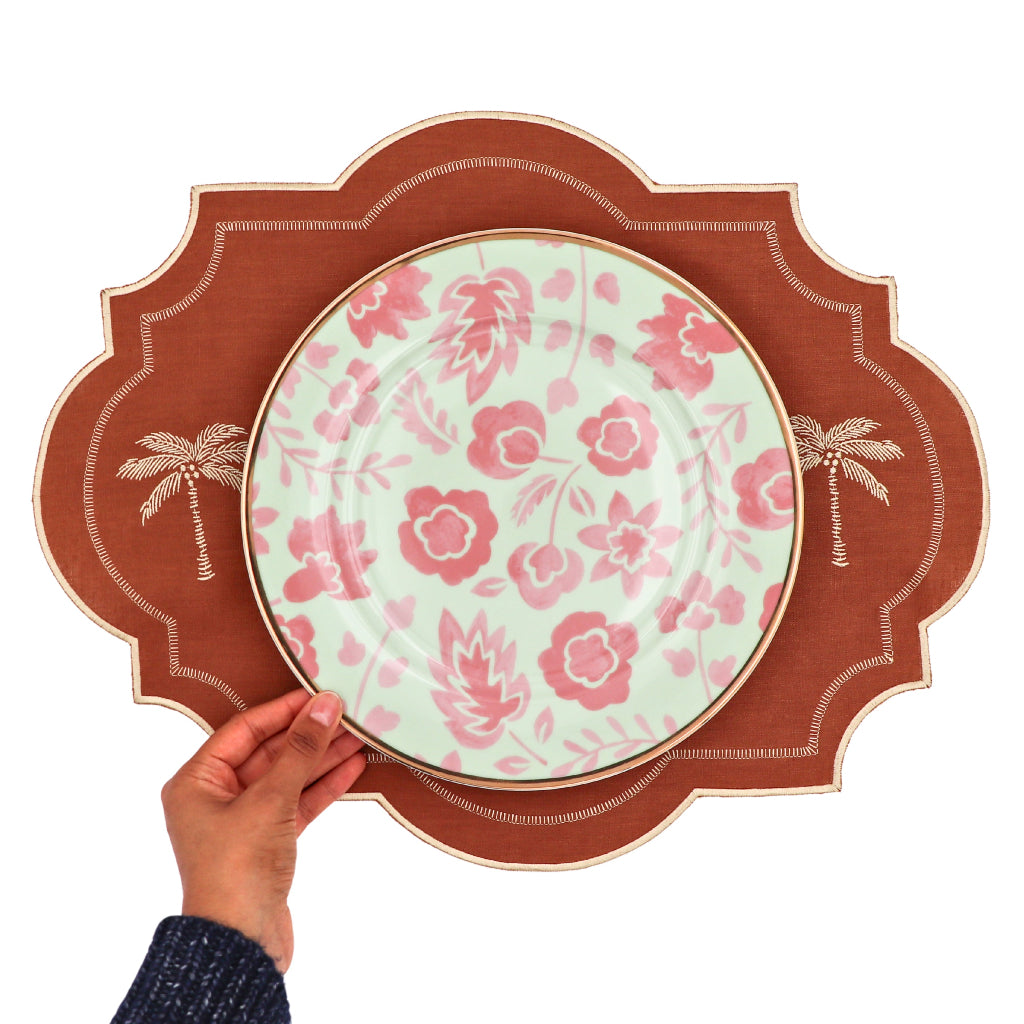 Pistachio & Lychee Leaf Dinner Plate beautifully presented for gifting and entertaining - Ro'Table NYC