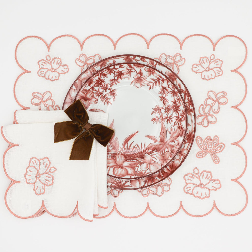 Sepia Estate Dinner Plate in a warm dinner party setting with candles and flowers - Ro'Table NYC