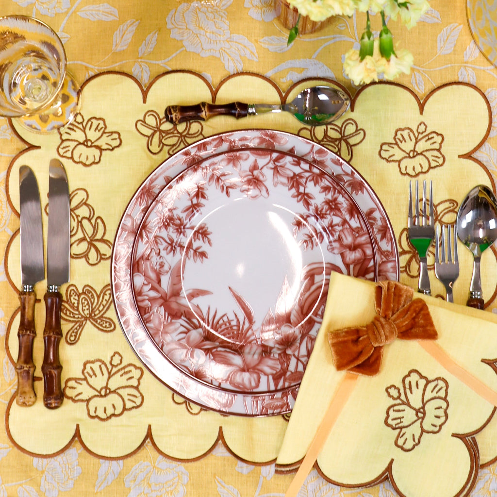 Sepia Estate Dinner Plate side view highlighting artisan porcelain craftsmanship - Ro'Table NYC