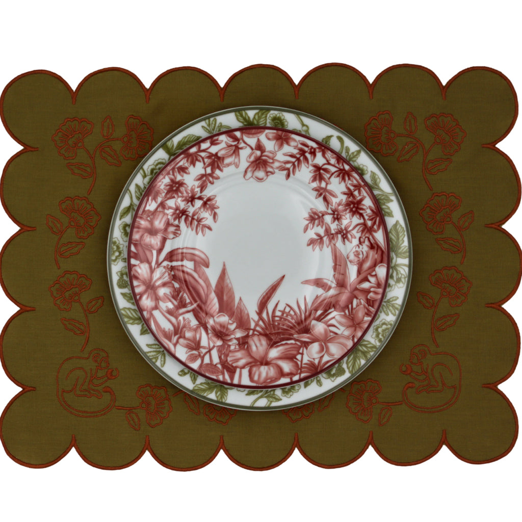 Sepia Estate Starter Plate side view highlighting artisan porcelain craftsmanship - Ro'Table NYC
