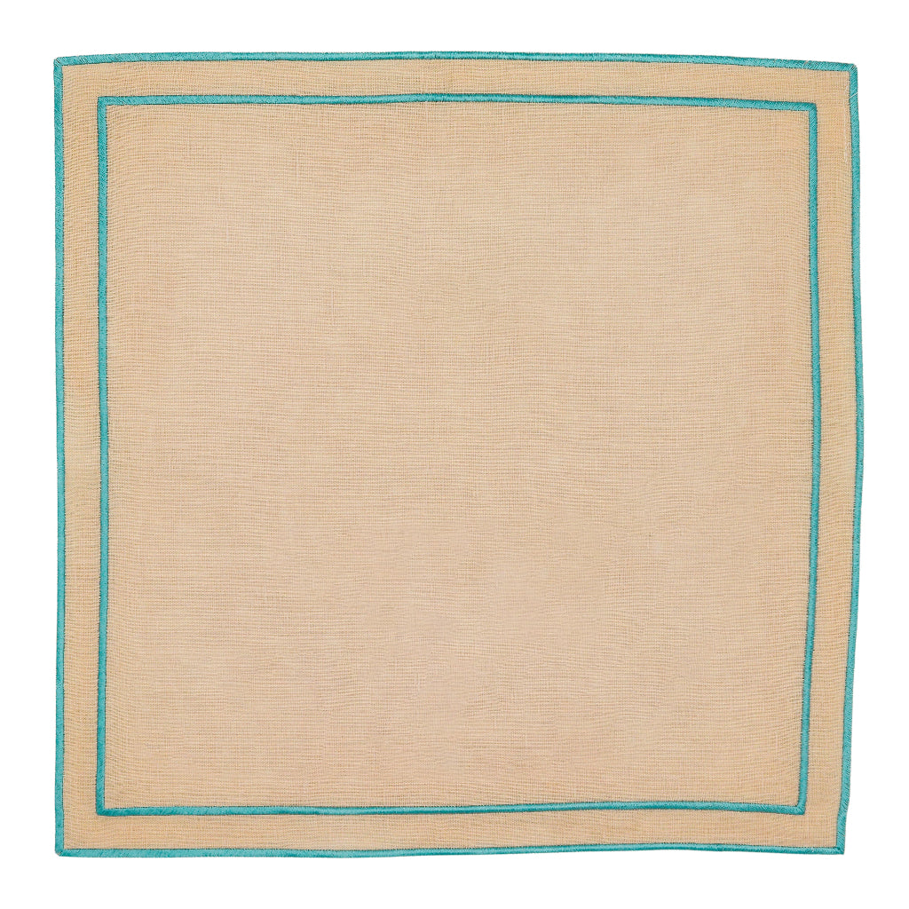 Tidal Blue Square Placemat - luxury dinner placemat from Sant Bohème collection | Ro'Table NYC