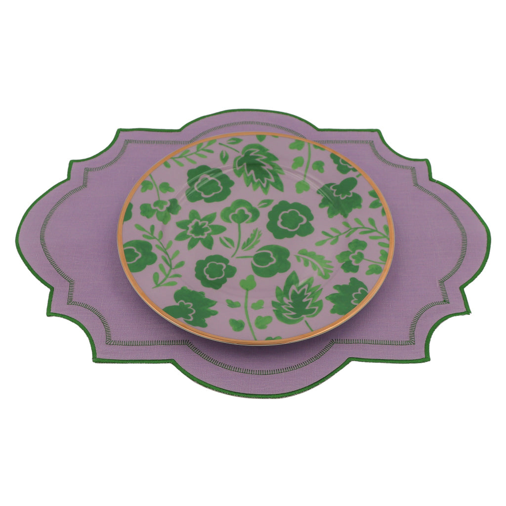 Bernadette Leaf Dinner Plate texture and finish detail showing porcelain quality - Ro'Table NYC