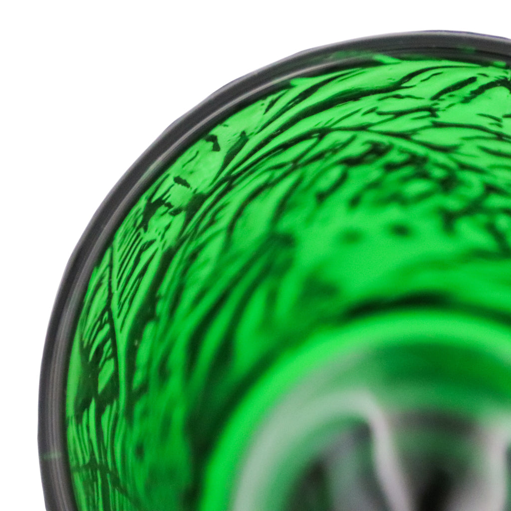 Botanic Imprinted Chalice overhead view showing botanical imprint design - Ro'Table NYC goblet