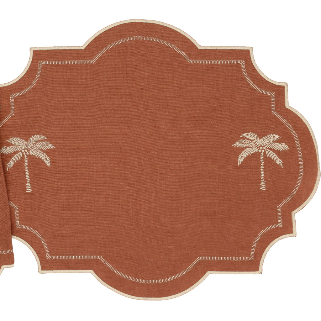 Cocoa Oasis Placemat - luxury dinner placemat from Vintage Palm collection | Ro'Table NYC