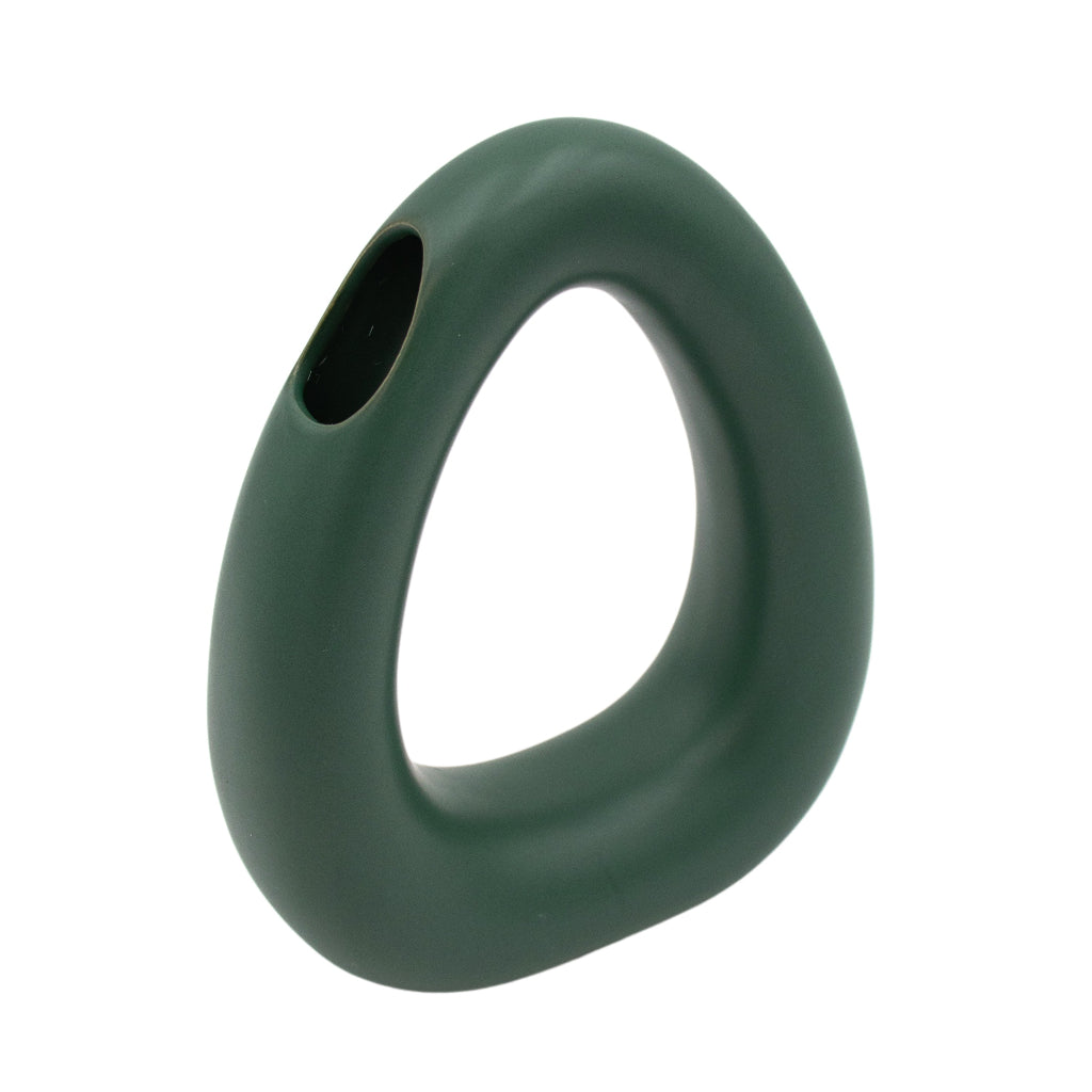 Decade Navette Vase overhead view showing elegant silhouette and finish - Ro'Table NYC vase