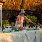 Tablescape set by a scenic Bridge