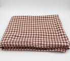 Pecan Plaid Tablecloth in Linen