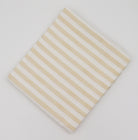 Lychee Sorbet Nude Striped Tablecloth in Cotton and Linen