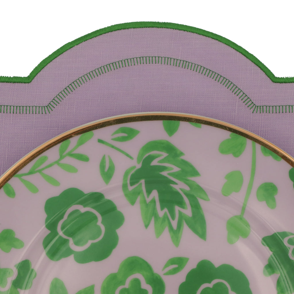 Jeweled Mirage Placemat featured in an immersive Vintage Palm collection dining experience - Ro'Table NYC