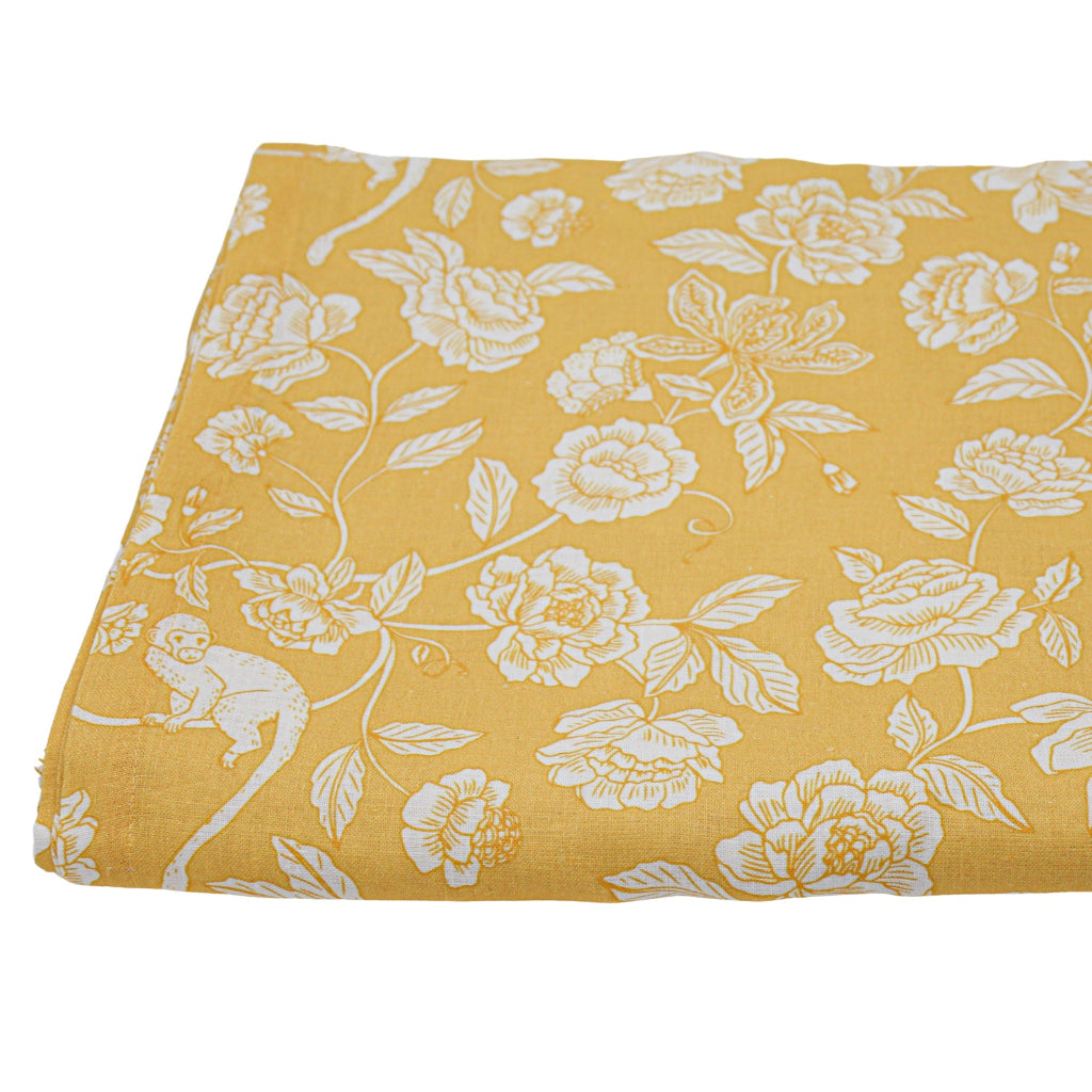 Marigold Flora Parlour Tablecloth displayed as a complete set for luxury entertaining - Ro'Table NYC