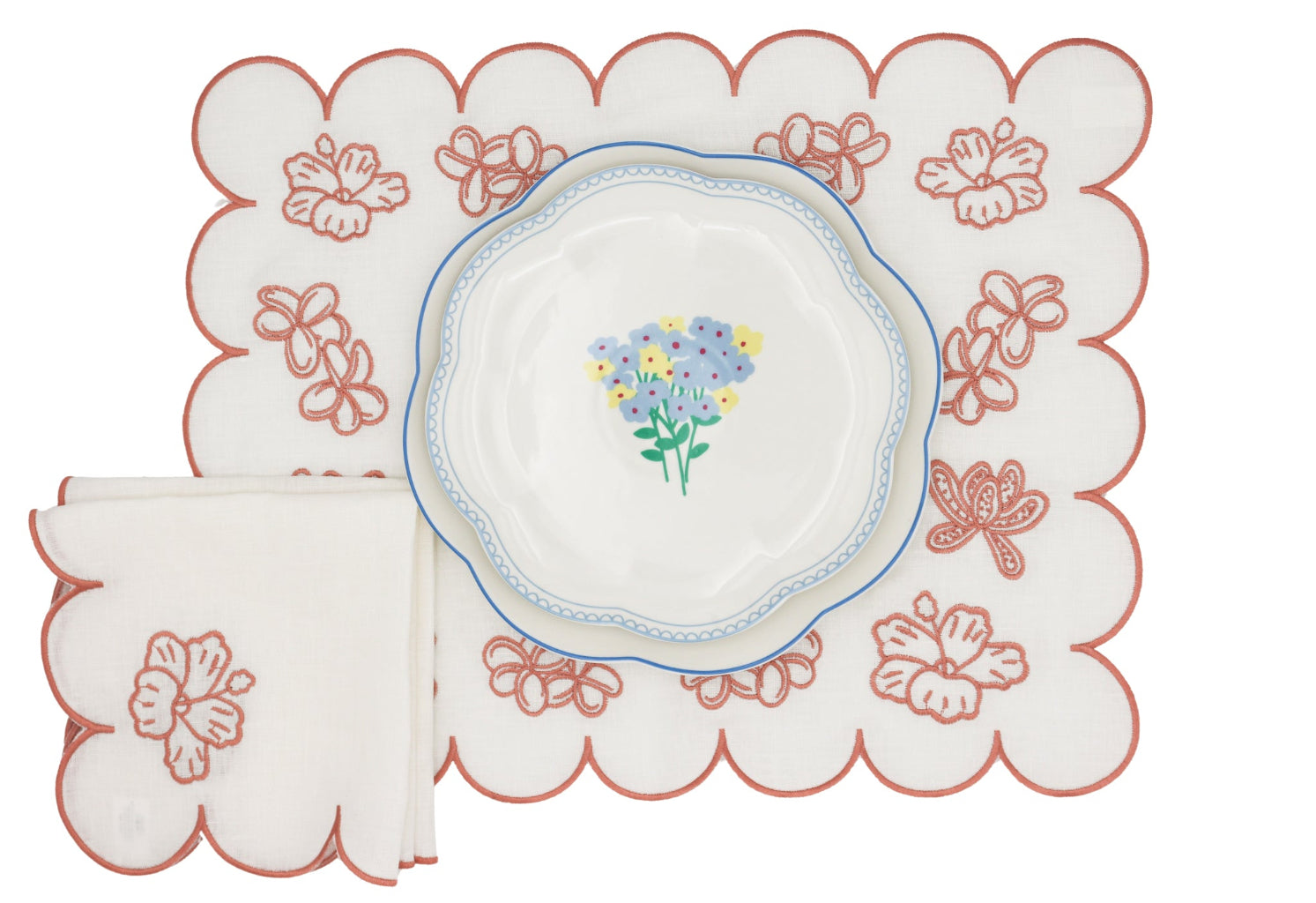 Meadow Flora Starter Plate in a warm dinner party setting with candles and flowers - Ro'Table NYC