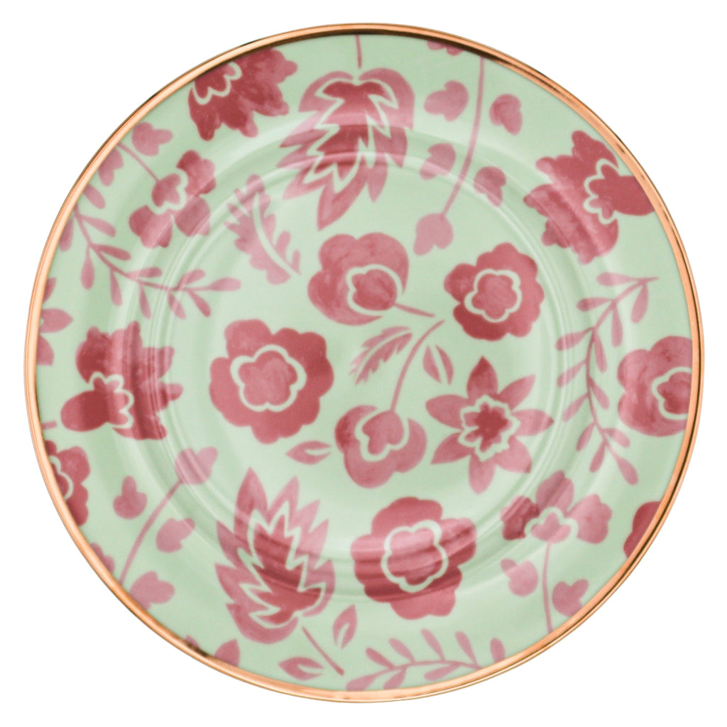 Pistachio & Lychee Leaf Dinner Plate - designer dinner plate from Vintage Palm collection | Ro'Table NYC