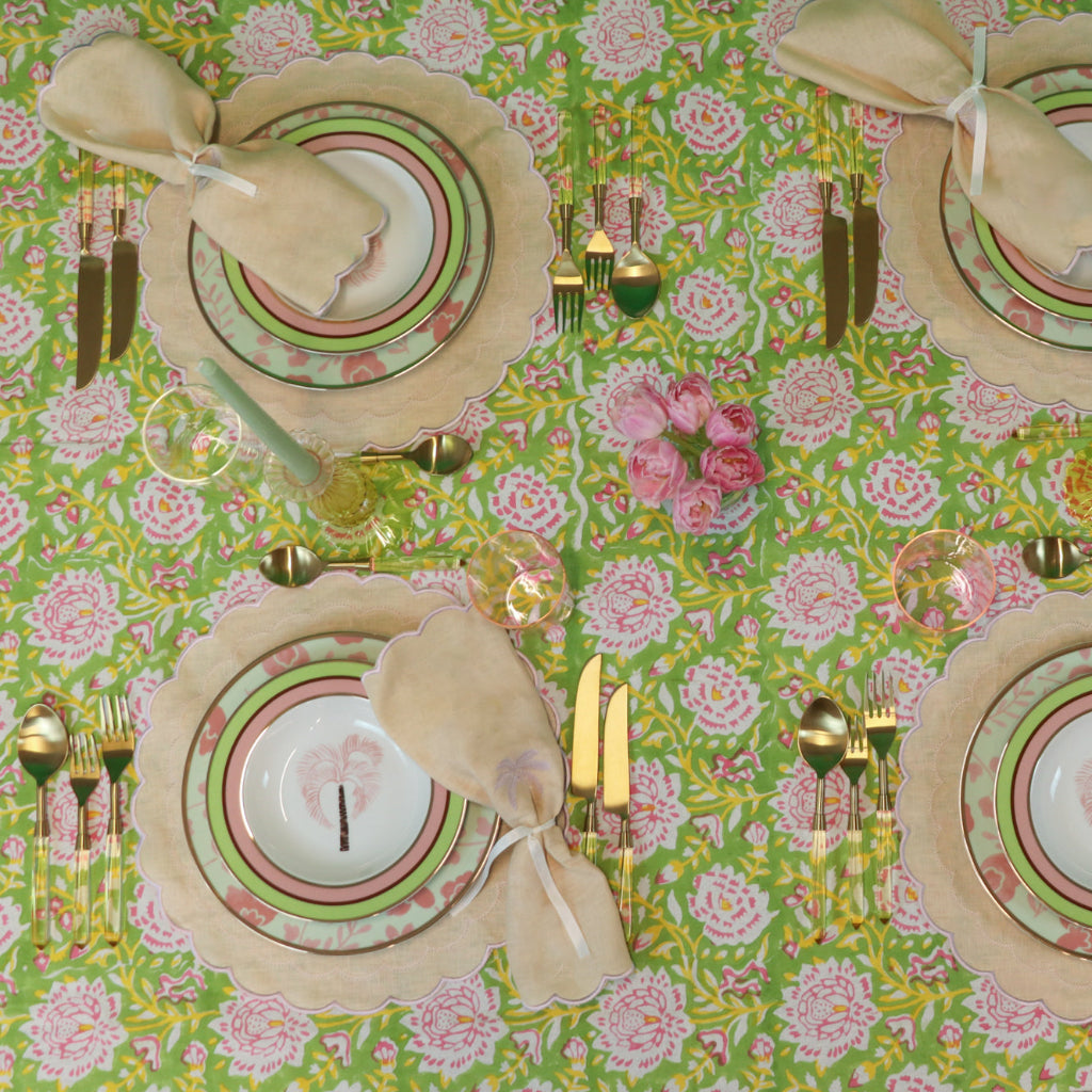 Pistachio & Lychee Palm Soup Bowl styled for a seasonal dinner celebration - Ro'Table NYC tableware