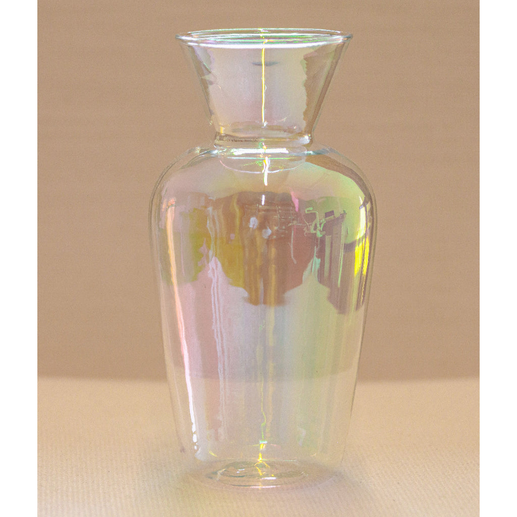 Rainbow Prism Vase - Pair overhead view showing elegant silhouette and finish - Ro'Table NYC vase