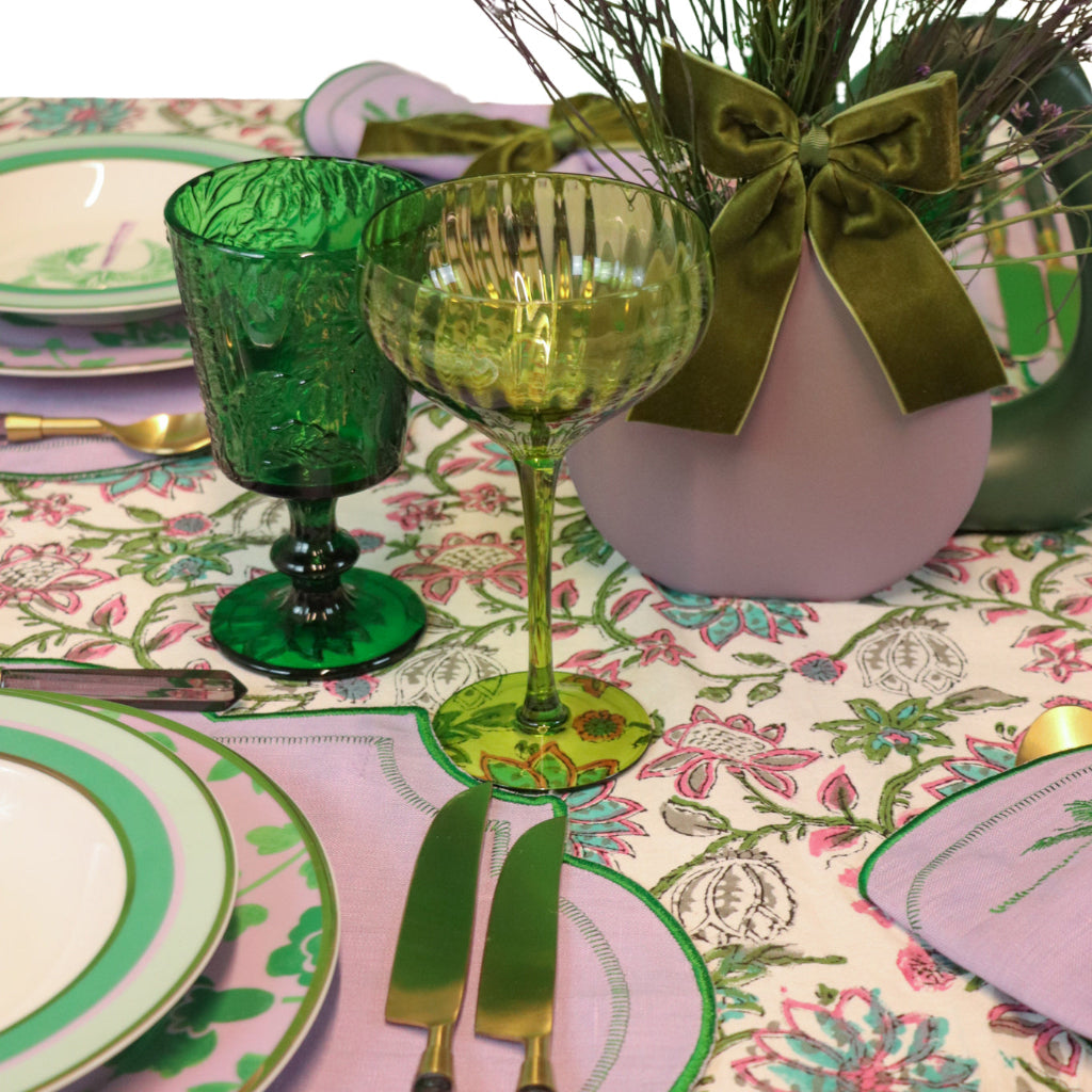 Sage Ribbed Coupe beautifully presented for gifting and entertaining - Ro'Table NYC