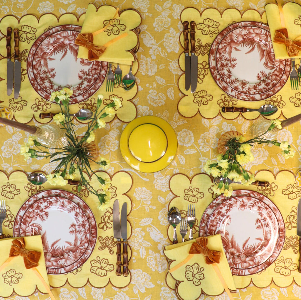 Sepia Estate Dinner Plate featured in an immersive Shimla Social collection dining experience - Ro'Table NYC