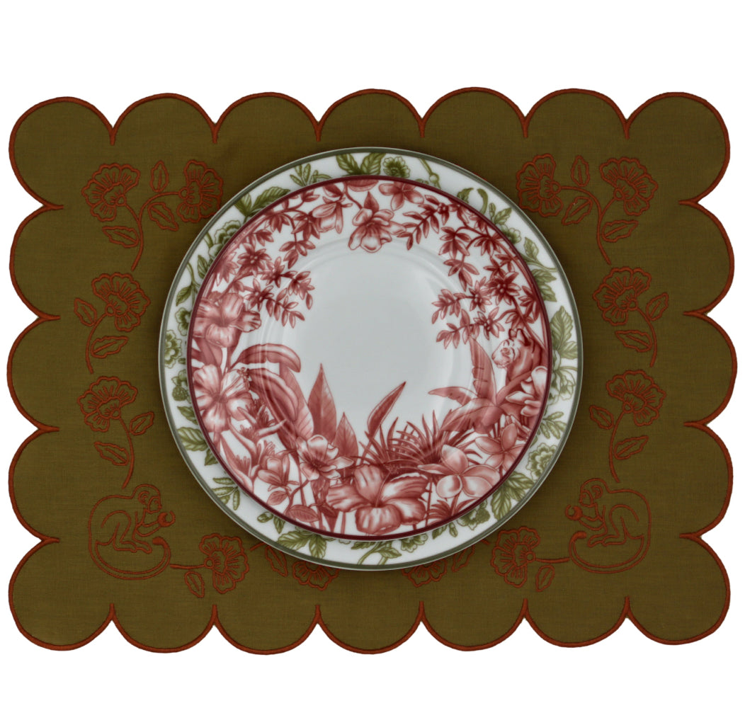 Sepia Estate Starter Plate side view highlighting artisan porcelain craftsmanship - Ro'Table NYC