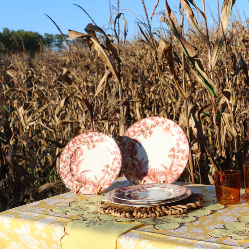 Sepia Estate Starter Plate completing an unforgettable tablescape - luxury starter plate by Ro'Table NYC