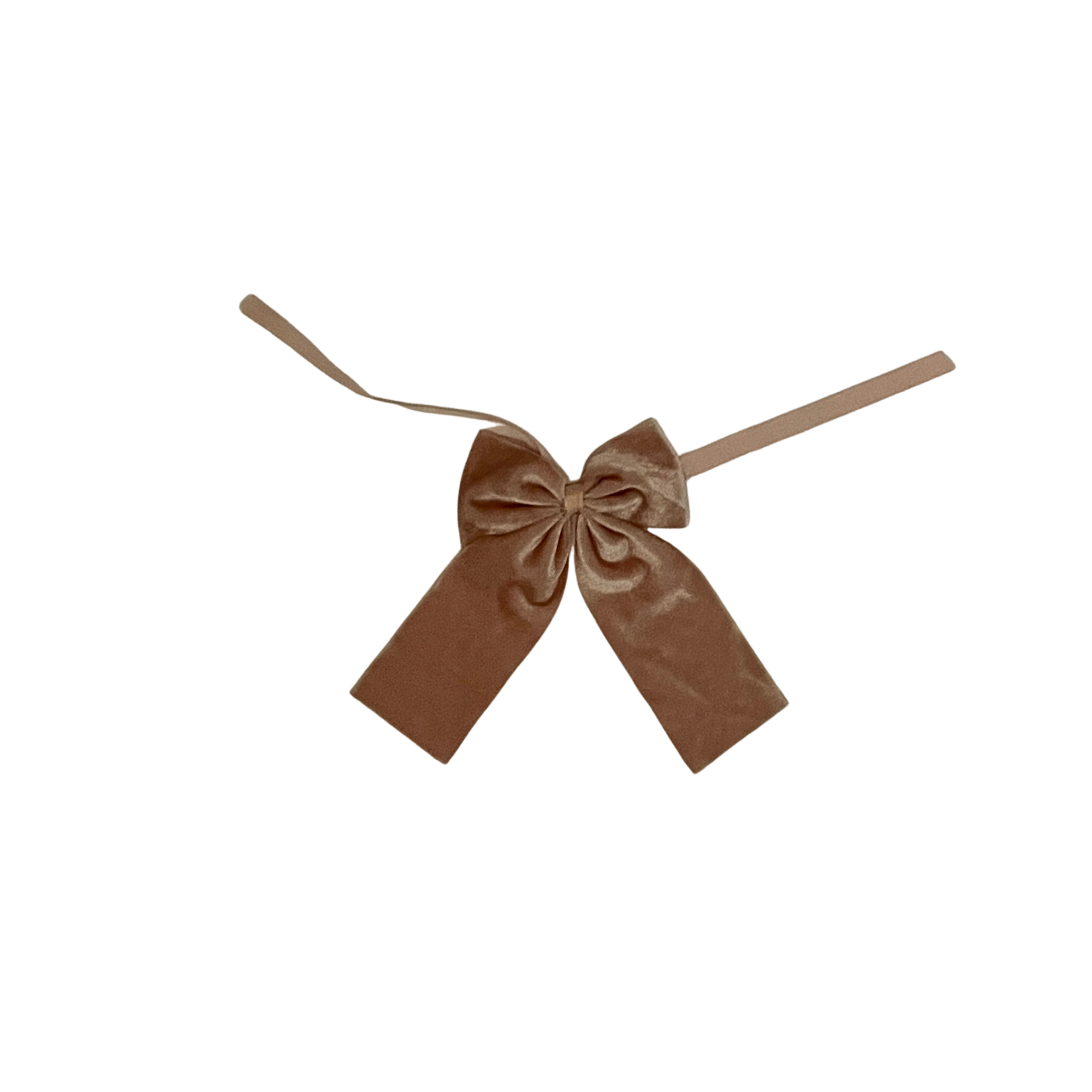 Pink velvet bow napkin holder on a white background - Ro'Table NYC