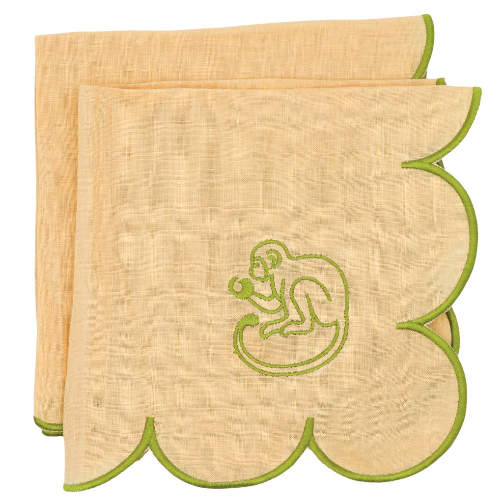 Sunlit Moss Napkin - luxury cloth napkin from Shimla Social collection | Ro'Table NYC