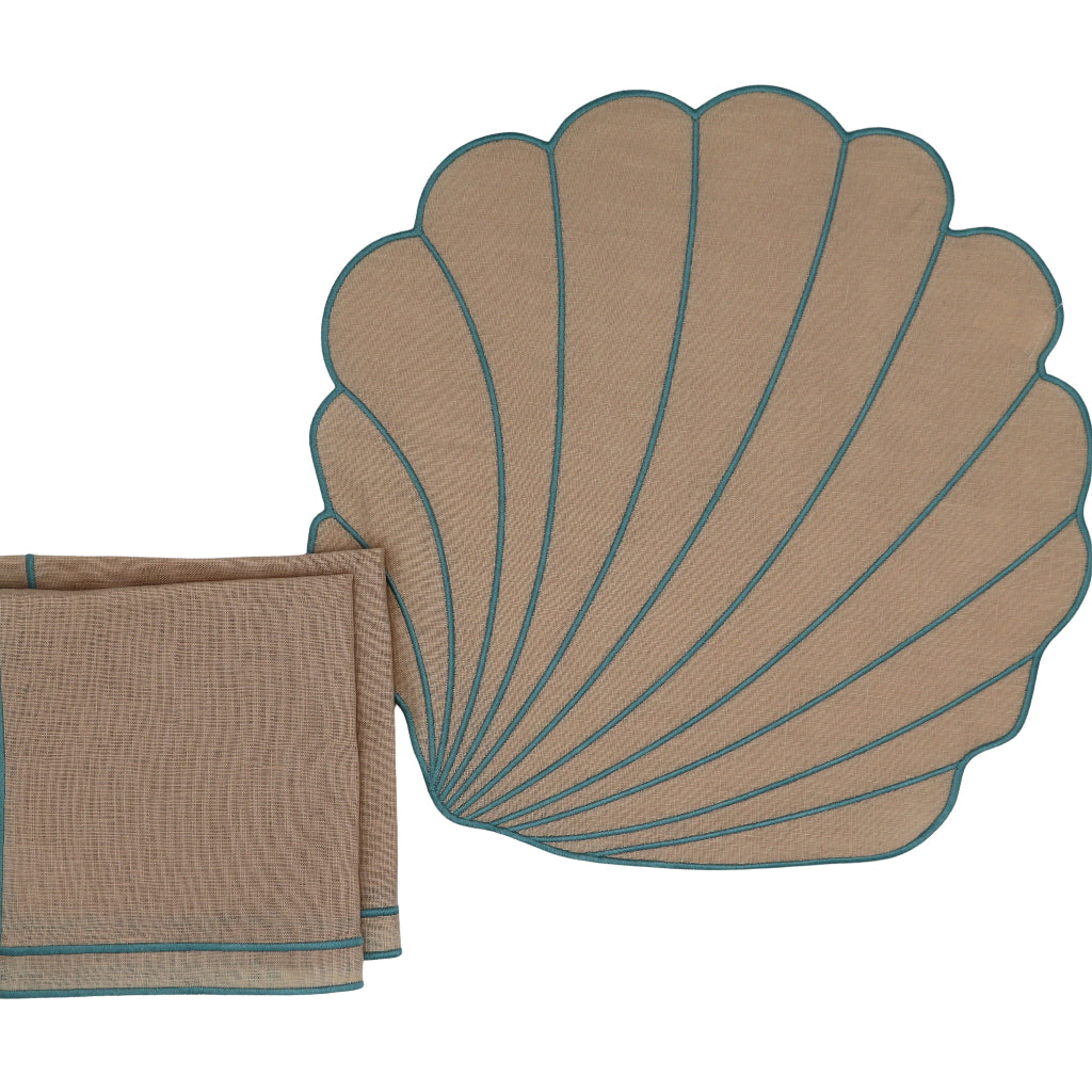 Tidal Napkin close-up showing luxurious fabric texture - Sant Bohème collection by Ro'Table NYC