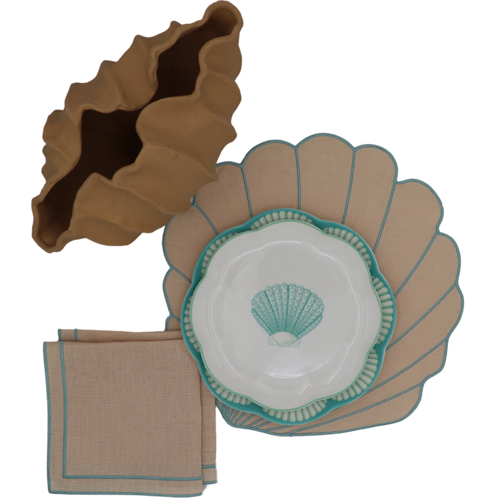 Tidal Napkin styled in a curated Sant Bohème collection tablescape - Ro'Table NYC