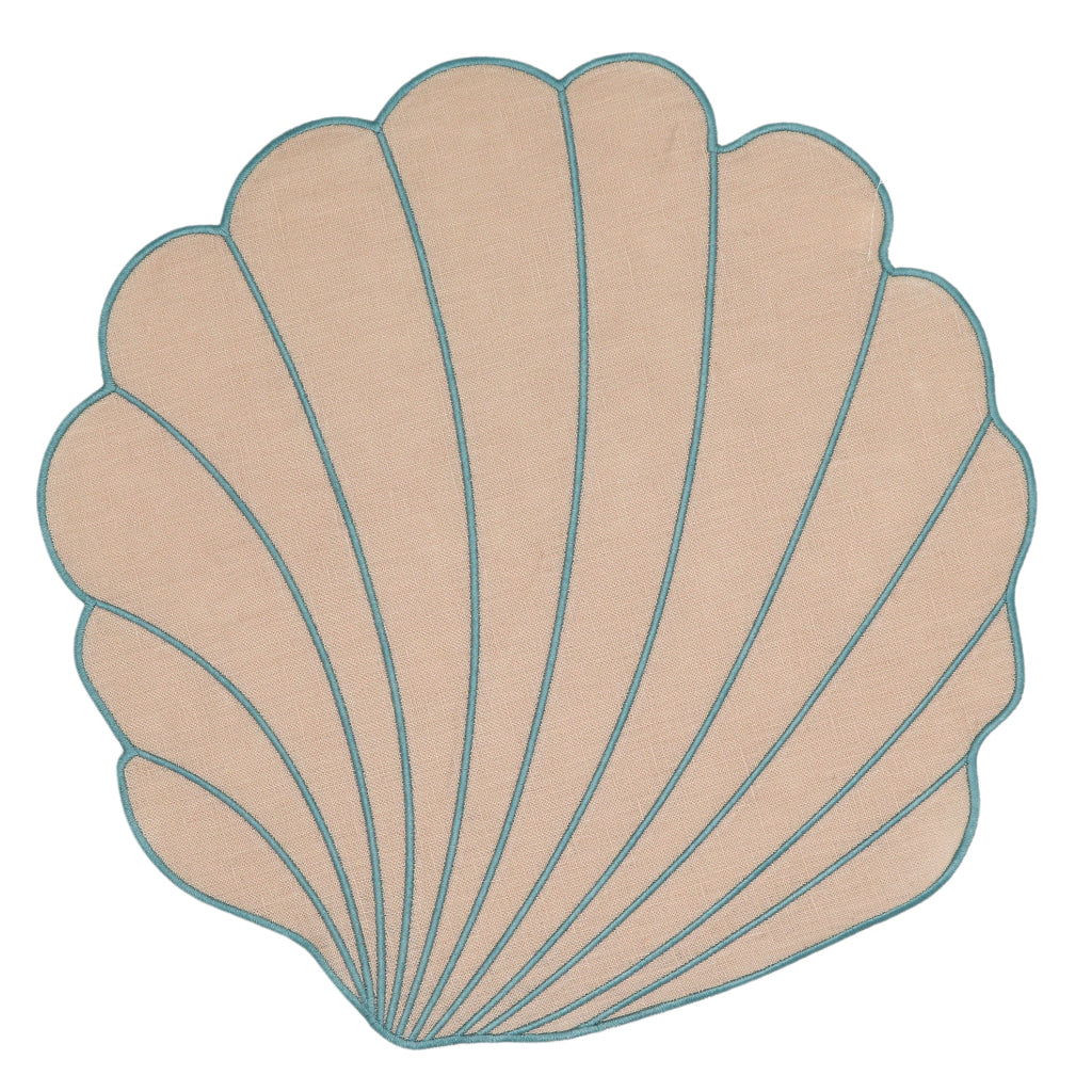Tidal Shell Placemat - luxury dinner placemat from Sant Bohème collection | Ro'Table NYC