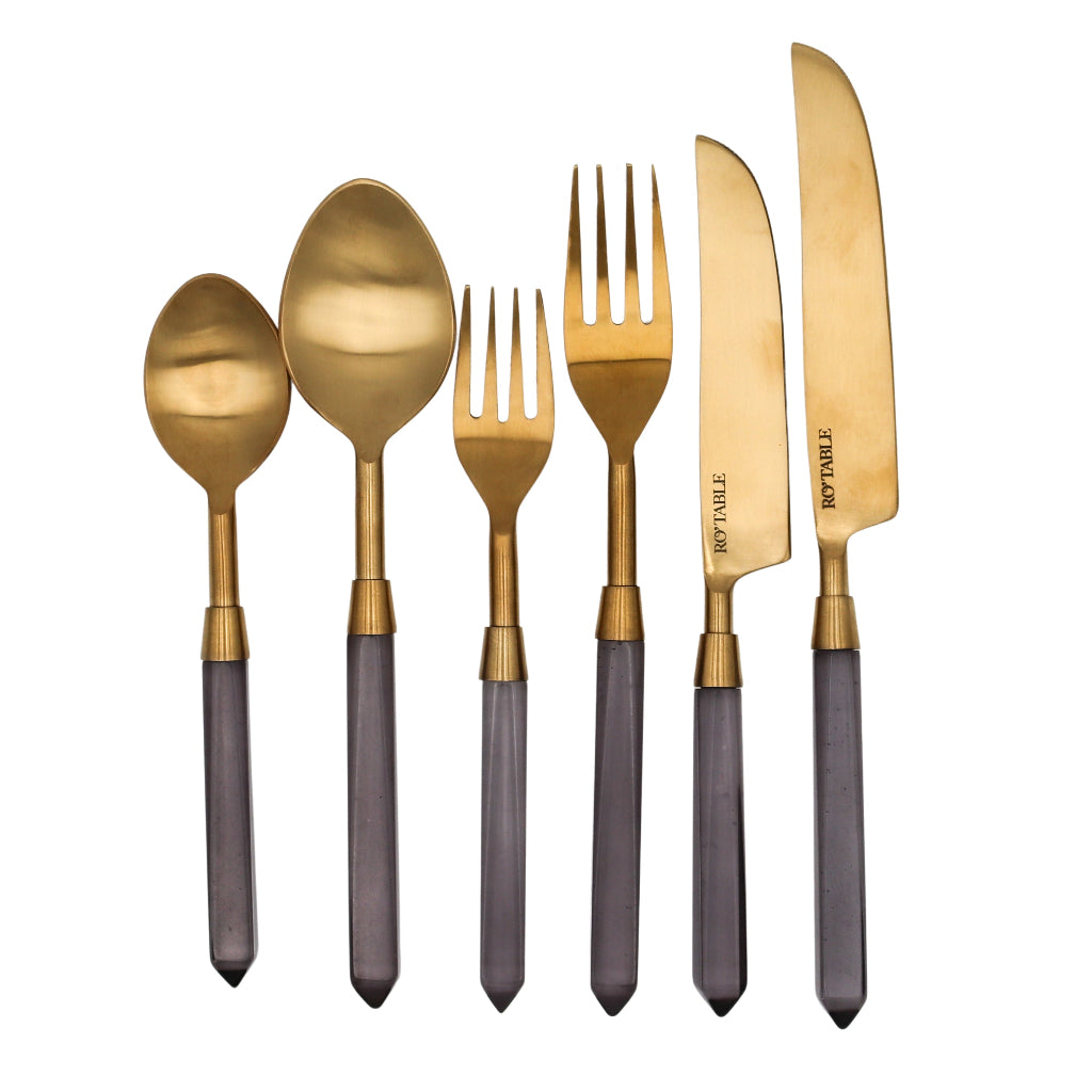 Set Midnight Blue Cutlery - designer flatware set from Shimla Social collection | Ro'Table NYC