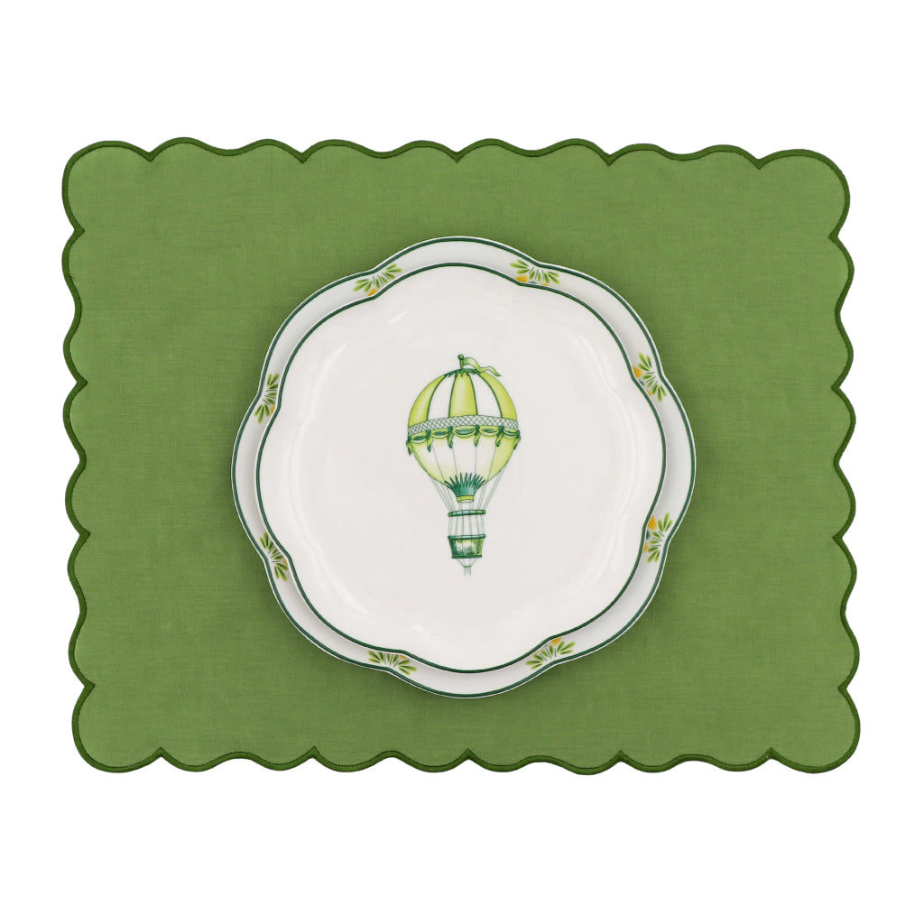 Valensole Lavender Scalloped Starter Plate styled in a curated Cedric & Luca collection tablescape - Ro'Table NYC